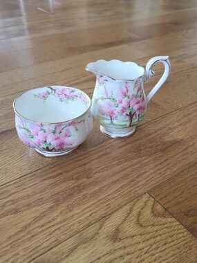Royal Albert Bloom Time Antique Creamer & Saucer